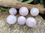 Polished Gemmy Rose Quartz Spheres x 6 From Madagascar - Toprock Gemstones and Minerals 