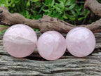 Polished Gemmy Rose Quartz Spheres x 6 From Madagascar - Toprock Gemstones and Minerals 