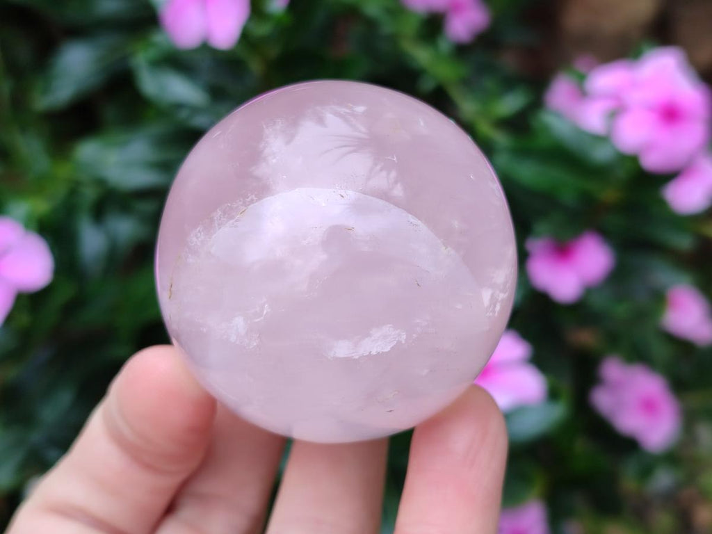 Polished Gemmy Rose Quartz Spheres x 6 From Madagascar - Toprock Gemstones and Minerals 