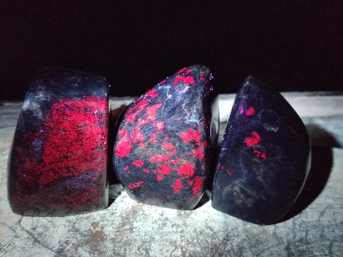 Polished Ruby Corundum In Chrome Verdite Standing Display Pieces x 5 From Mutoko, Zimbabwe - Toprock Gemstones and Minerals 