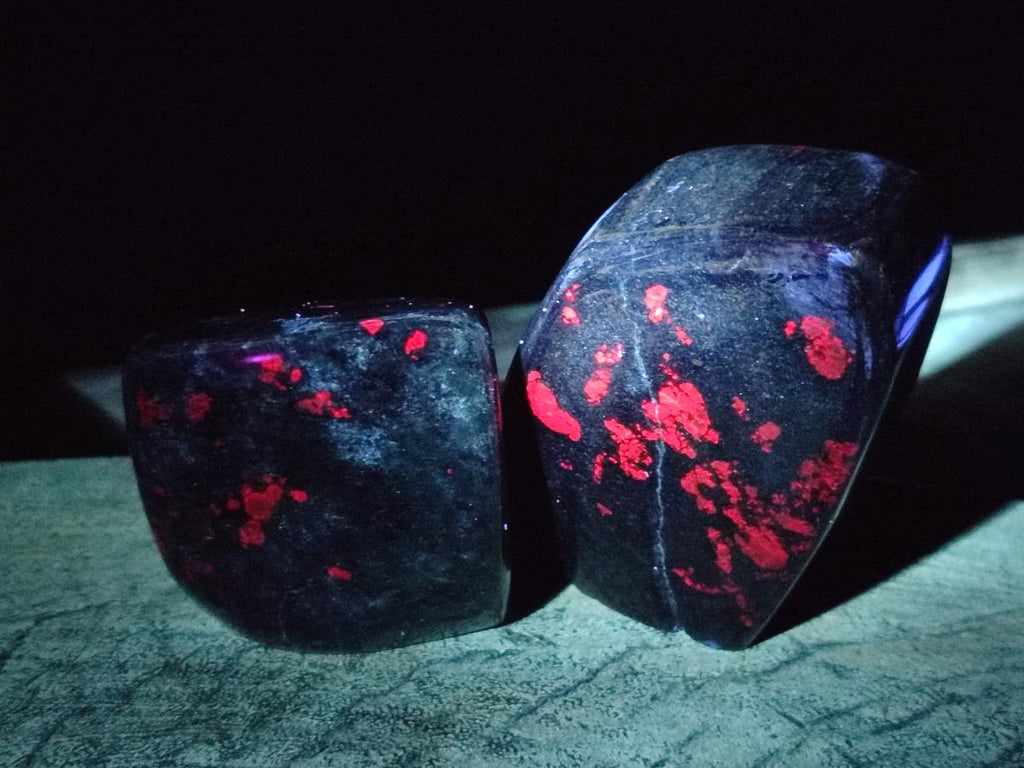 Polished Ruby Corundum In Chrome Verdite Standing Display Pieces x 5 From Mutoko, Zimbabwe - Toprock Gemstones and Minerals 