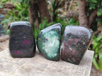 Polished Ruby Corundum In Chrome Verdite Standing Display Pieces x 5 From Mutoko, Zimbabwe - Toprock Gemstones and Minerals 