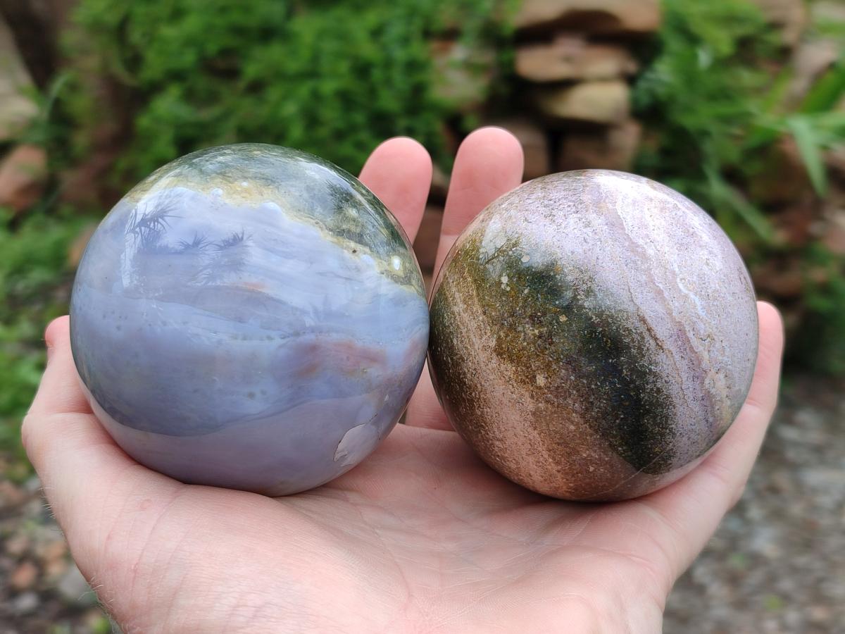 Polished and Natural Mix of Rare Ocean Jasper Pieces x 4 From Northwest Coast, Madagascar - Toprock Gemstones and Minerals 