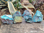 Natural Shattuckite Cobbed Specimens with Associated Minerals x 20 From Kaokoveld, Namibia - Toprock Gemstones and Minerals 