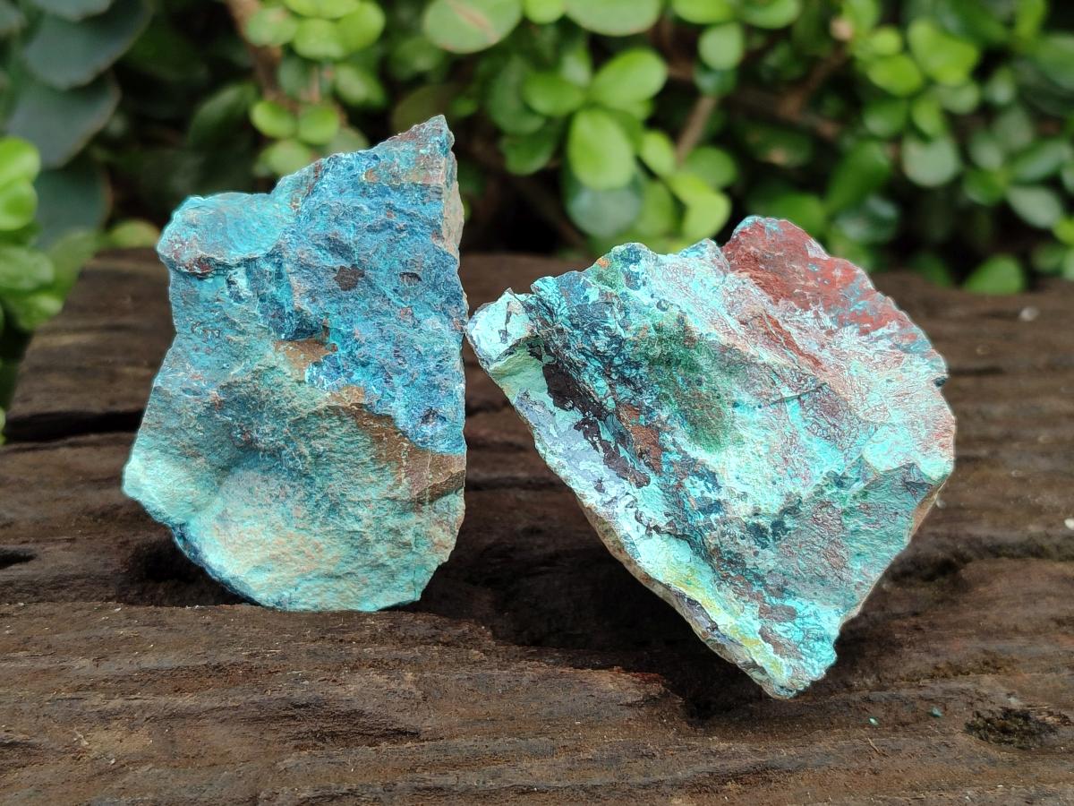 Natural Shattuckite Cobbed Specimens with Associated Minerals x 20 From Kaokoveld, Namibia - Toprock Gemstones and Minerals 