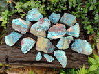 Natural Shattuckite Cobbed Specimens with Associated Minerals x 20 From Kaokoveld, Namibia - Toprock Gemstones and Minerals 