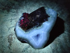 Polished One Side Blue Lace Agate Geodes x 12 From Nsanje, Malawi - Toprock Gemstones and Minerals 