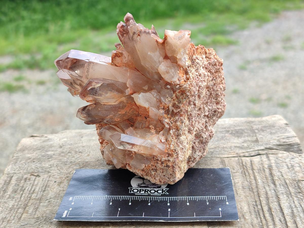 Natural Red Hematoid Quartz Crystals and Clusters x 6 From Karoi, Zimbabwe - Toprock Gemstones and Minerals 