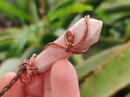 Hand Made Thulite Copper Wire Wrapped Double Terminated Necklaces x 12 From Mozambique - Toprock Gemstones and Minerals 