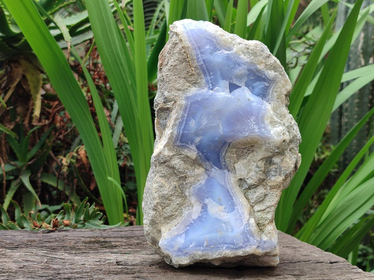Natural XL Blue Lace Agate Specimen x 1 From Nsanje, Malawi - Toprock Gemstones and Minerals 