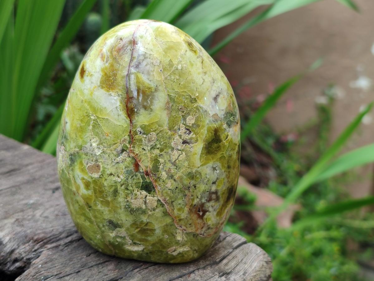 Polished Green Opal Standing Display Pieces x 3 From Betroka, Madagascar - Toprock Gemstones and Minerals 