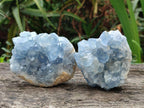 Natural Blue Celestite Specimens x 6 From Sakoany, Madagascar - Toprock Gemstones and Minerals 