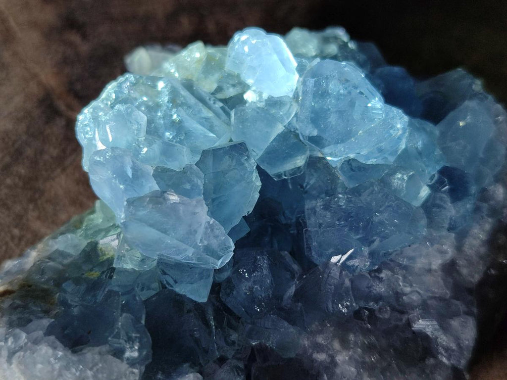 Natural Blue Celestite Specimens x 6 From Sakoany, Madagascar - Toprock Gemstones and Minerals 
