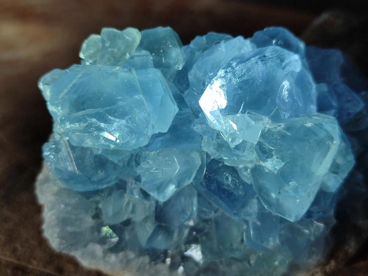 Natural Blue Celestite Specimens x 6 From Sakoany, Madagascar - Toprock Gemstones and Minerals 