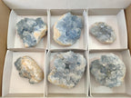 Natural Blue Celestite Specimens x 6 From Sakoany, Madagascar - Toprock Gemstones and Minerals 