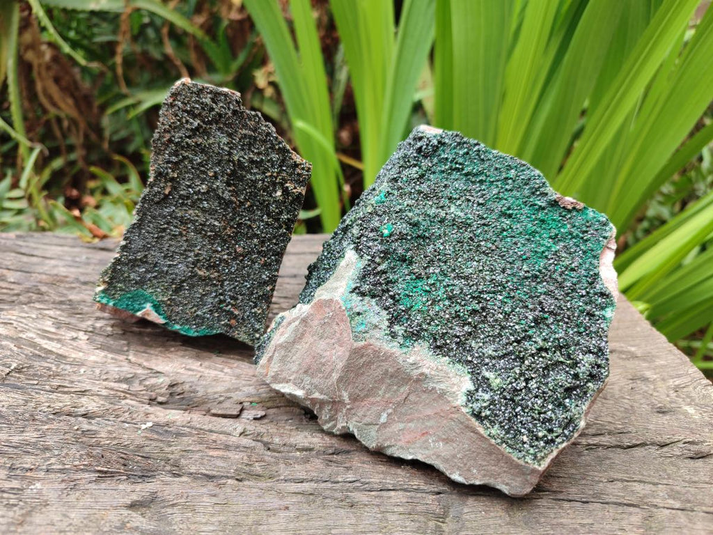 Natural Crystalline Libethenite Specimens on Dolomite Matrix x 2 From Shituru, Congo - Toprock Gemstones and Minerals 