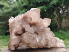Natural Large Cascading White Phantom Clear Smokey Luena Quartz Cluster x 1 From Luena, Congo - Toprock Gemstones and Minerals 