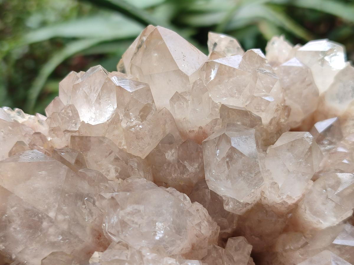 Natural Large Cascading White Phantom Clear Smokey Luena Quartz Cluster x 1 From Luena, Congo - Toprock Gemstones and Minerals 