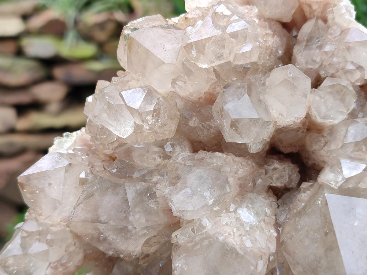 Natural Large Cascading White Phantom Clear Smokey Luena Quartz Cluster x 1 From Luena, Congo - Toprock Gemstones and Minerals 