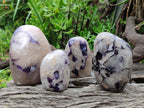 Polished Lepidolite Standing Display Pieces x 4 From Zimbabwe - Toprock Gemstones and Minerals 
