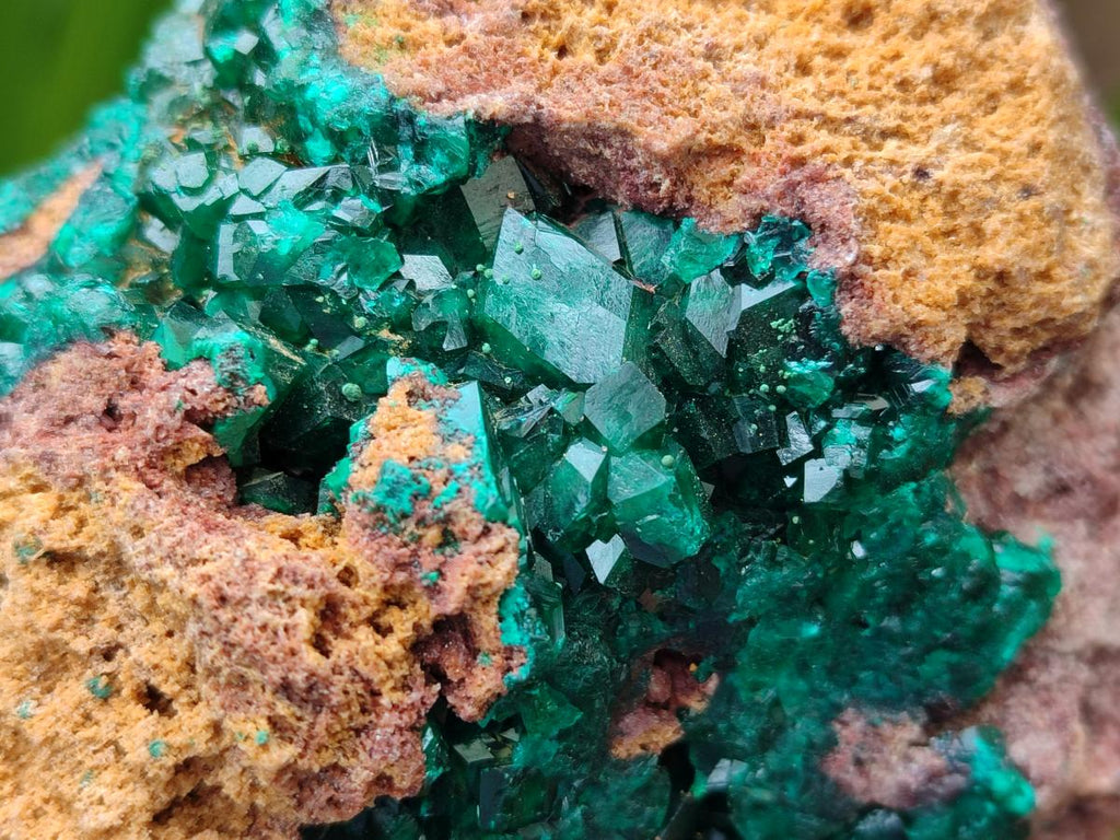 Natural Large Cabinet Size Dioptase Specimen on Dolomite Matrix x 1 From Tantara Mine, Congo - Toprock Gemstones and Minerals 