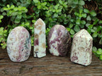 Polished Mix of Rubellite Pink Tourmaline Pieces x 4 From Ambatondrazaka, Madagascar - Toprock Gemstones and Minerals 