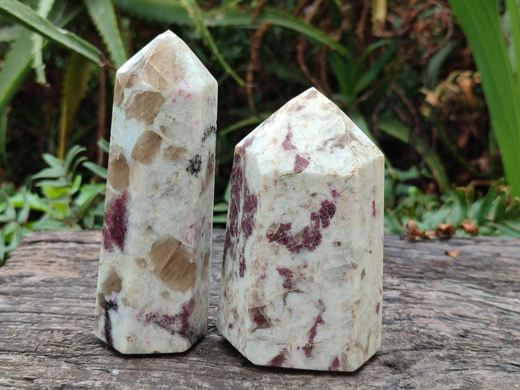 Polished Mix of Rubellite Pink Tourmaline Pieces x 4 From Ambatondrazaka, Madagascar - Toprock Gemstones and Minerals 