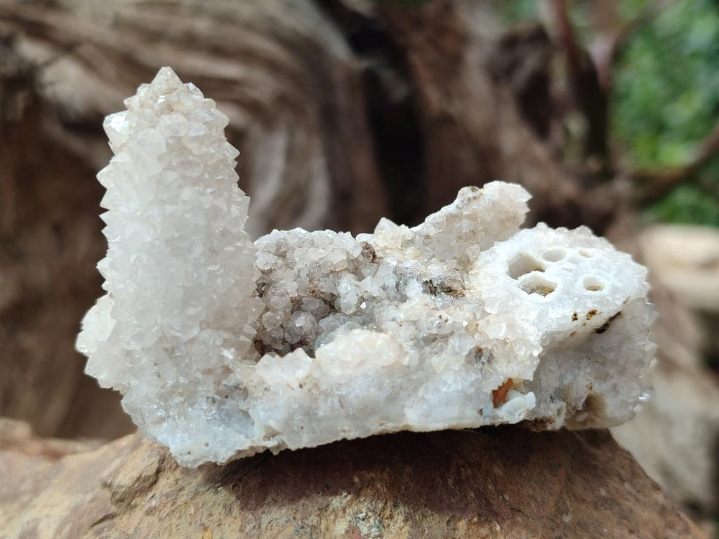 Natural Drusy Snow Finger Quartz Coated Clusters x 12 From Albert's Mountain, Lesotho - Toprock Gemstones and Minerals 