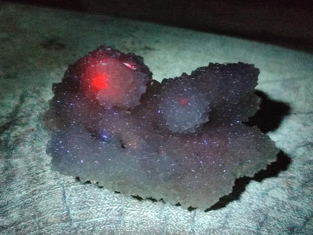 Natural Drusy Snow Finger Quartz Coated Clusters x 12 From Albert's Mountain, Lesotho - Toprock Gemstones and Minerals 
