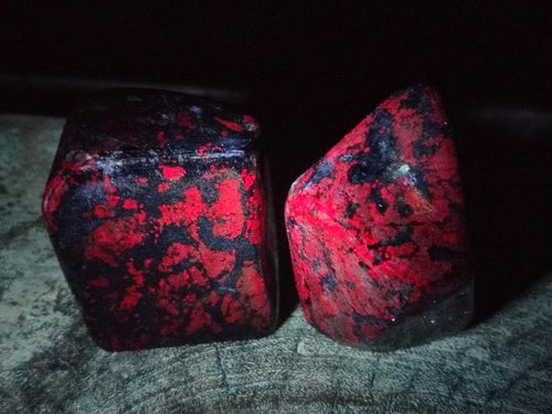 Polished Ruby Corundum In Chrome Verdite Standing Display Pieces x 6 From Mutoko, Zimbabwe - Toprock Gemstones and Minerals 