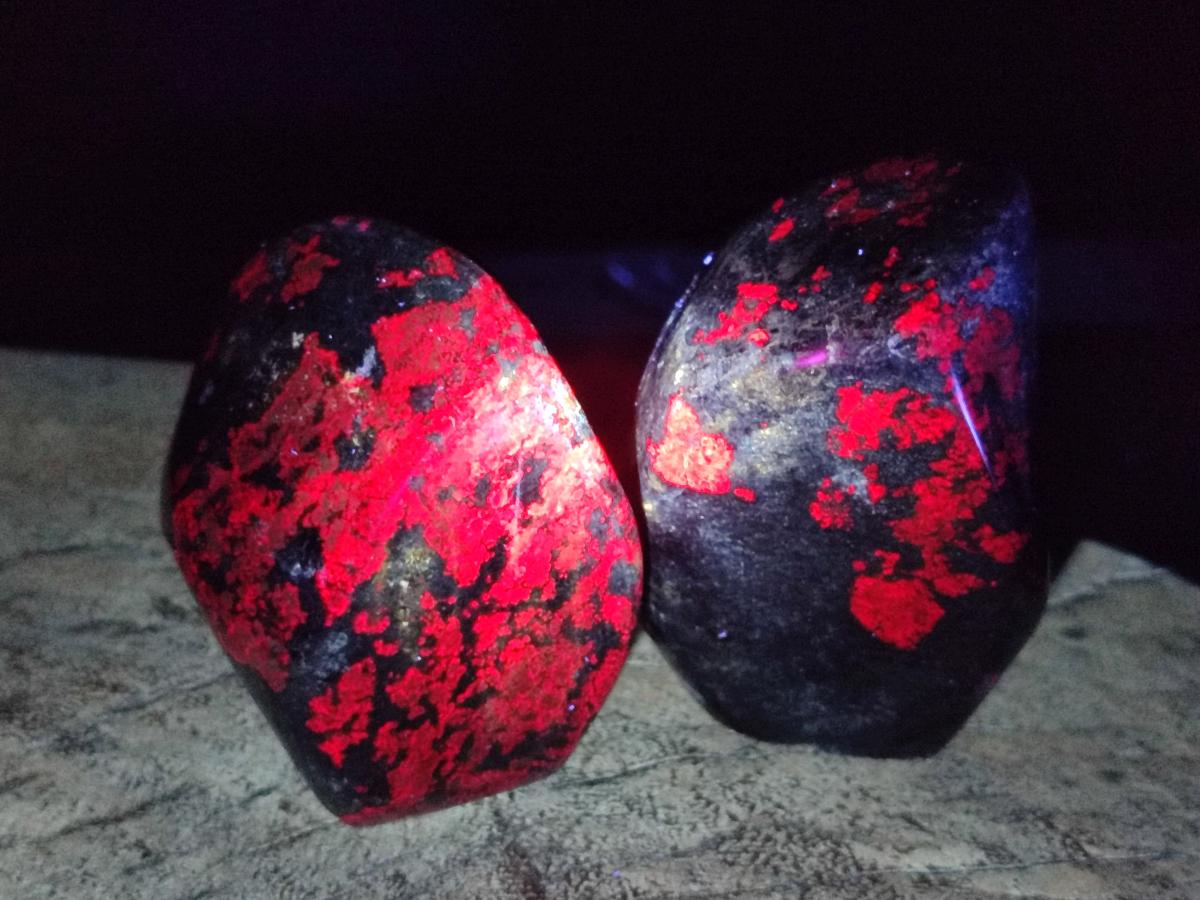 Polished Ruby Corundum In Chrome Verdite Standing Display Pieces x 6 From Mutoko, Zimbabwe - Toprock Gemstones and Minerals 