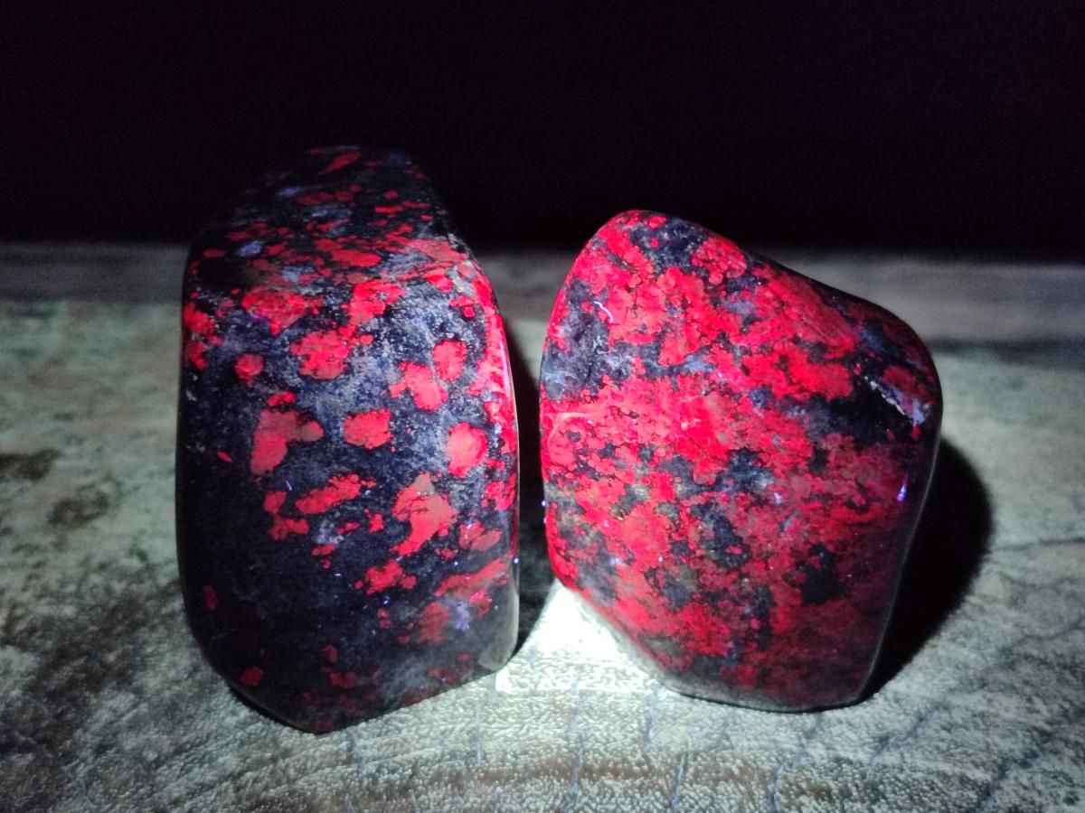 Polished Ruby Corundum In Chrome Verdite Standing Display Pieces x 6 From Mutoko, Zimbabwe - Toprock Gemstones and Minerals 