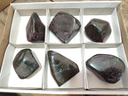 Polished Ruby Corundum In Chrome Verdite Standing Display Pieces x 6 From Mutoko, Zimbabwe - Toprock Gemstones and Minerals 