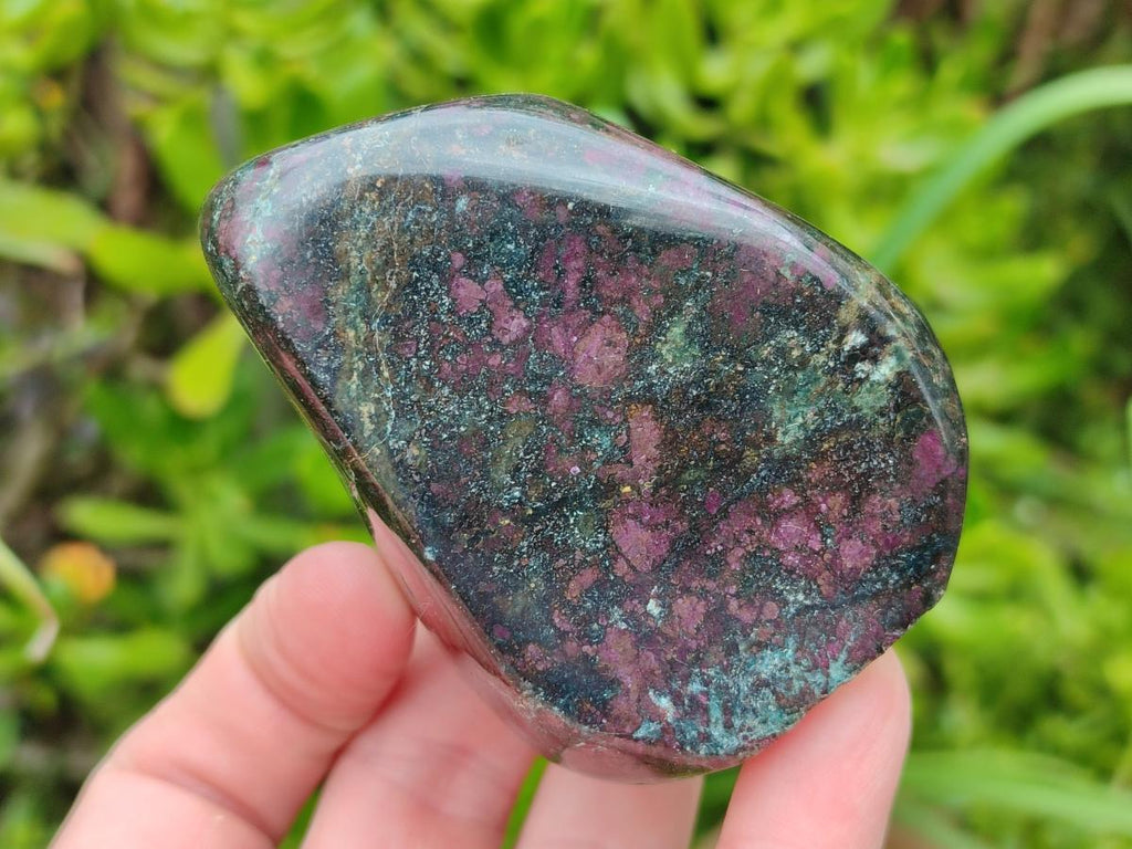 Polished Ruby Corundum In Chrome Verdite Standing Display Pieces x 6 From Mutoko, Zimbabwe - Toprock Gemstones and Minerals 