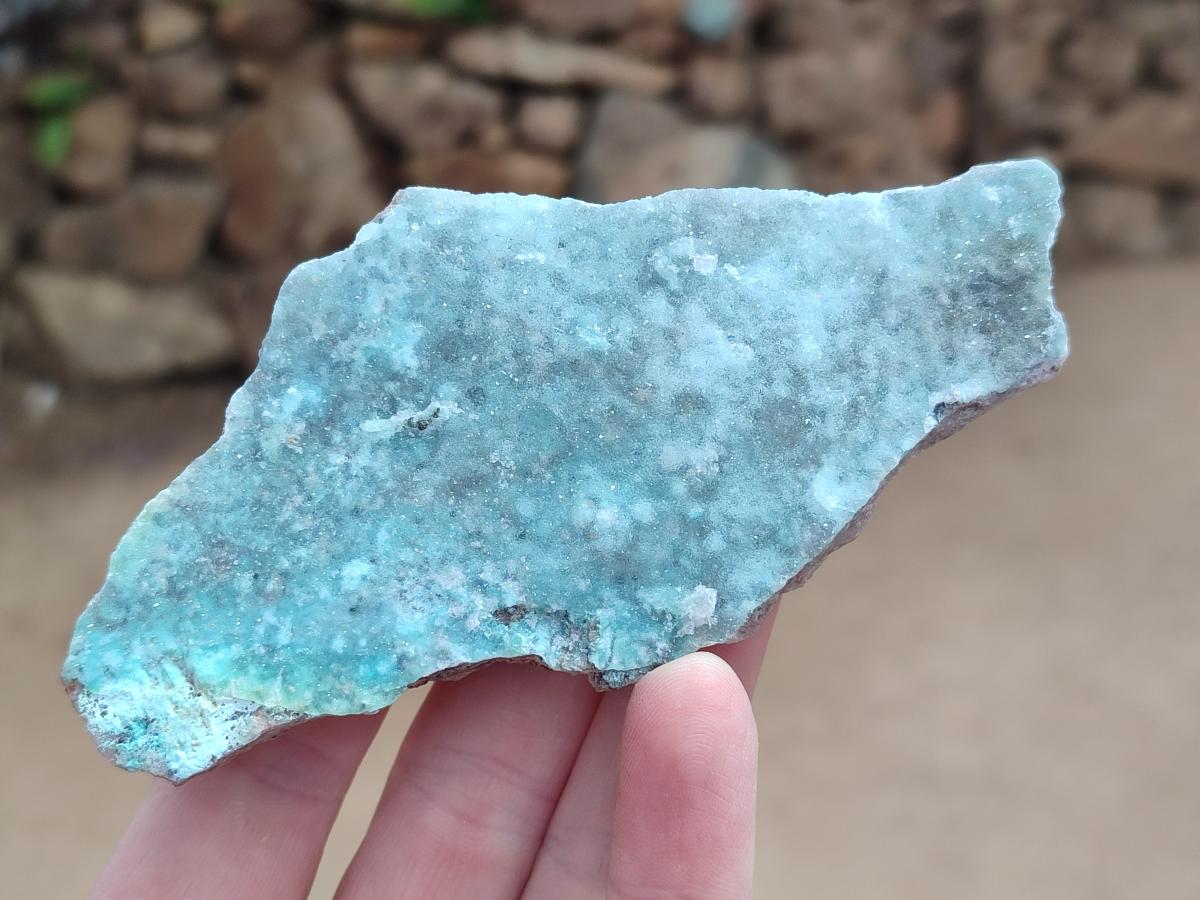 Natural Drusy Coated Chrysocolla Specimens x 6 From Lupoto Mine, Congo - Toprock Gemstones and Minerals 