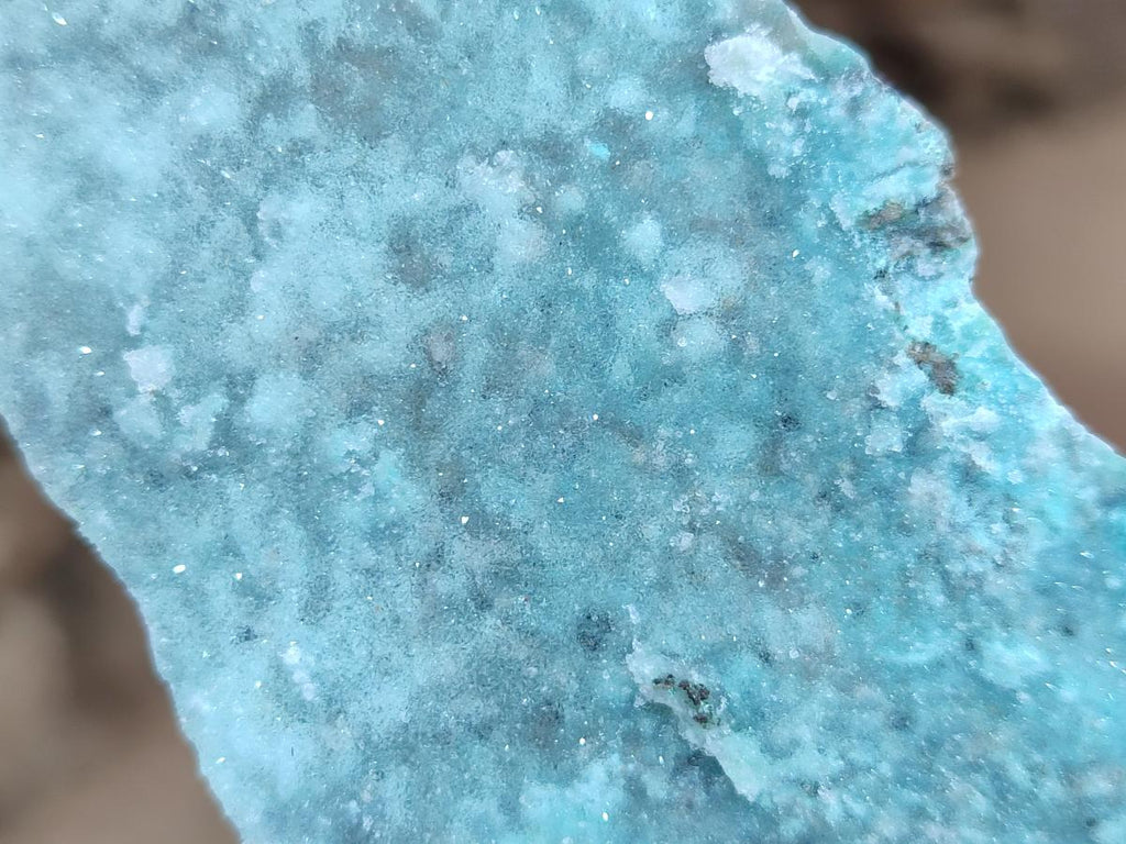 Natural Drusy Coated Chrysocolla Specimens x 6 From Lupoto Mine, Congo - Toprock Gemstones and Minerals 