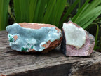 Natural Drusy Coated Chrysocolla Specimens x 6 From Lupoto Mine, Congo - Toprock Gemstones and Minerals 