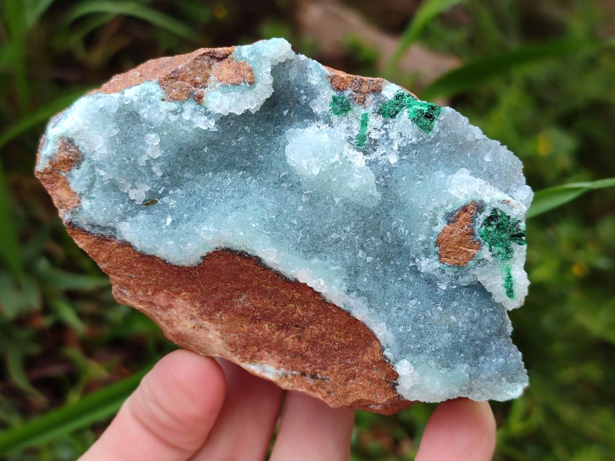 Natural Drusy Coated Chrysocolla Specimens x 6 From Lupoto Mine, Congo - Toprock Gemstones and Minerals 