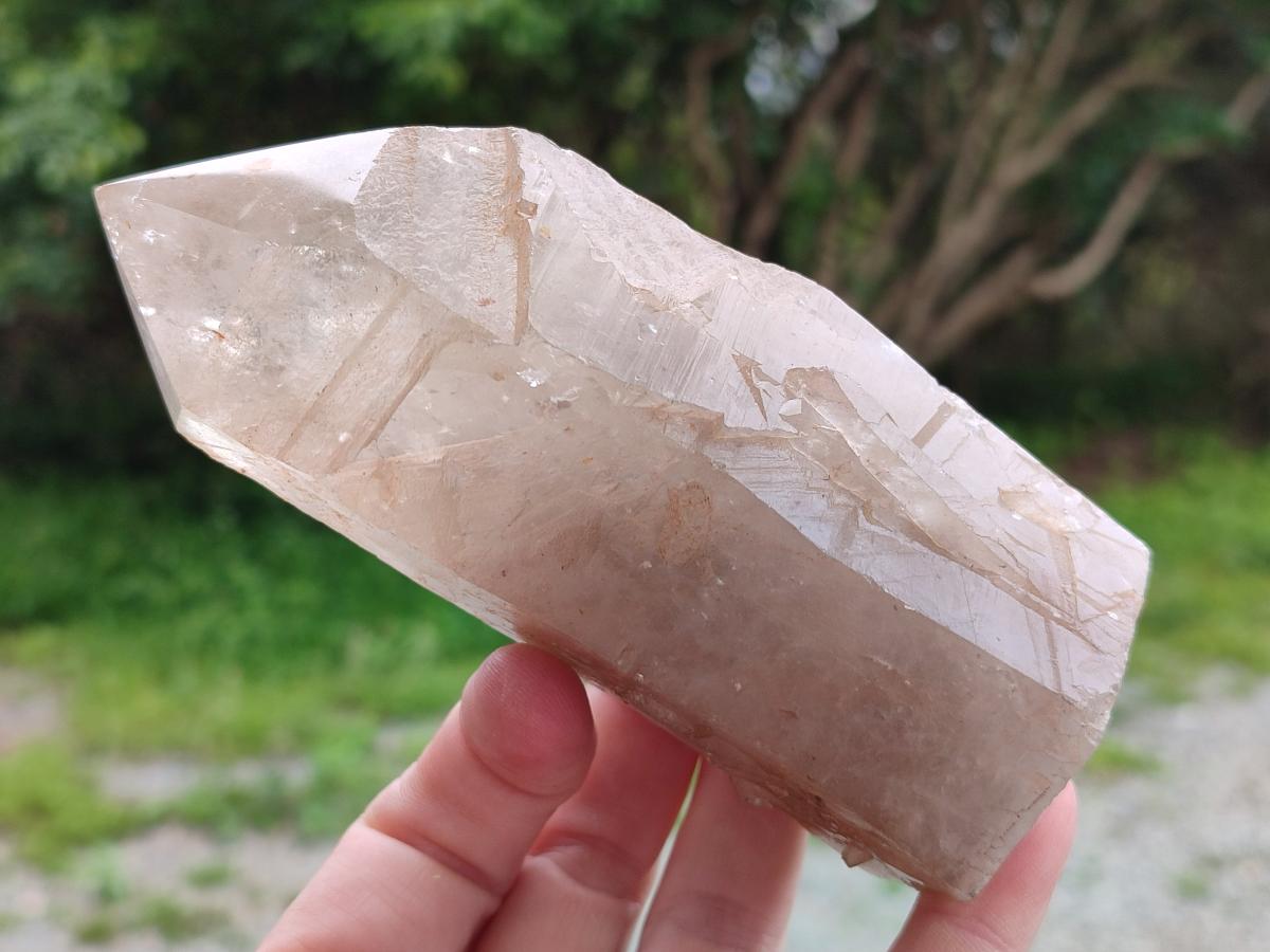 Natural Smokey Pearly Angolan Quartz Crystals with Polished Terminations x 2 From Angola - Toprock Gemstones and Minerals 