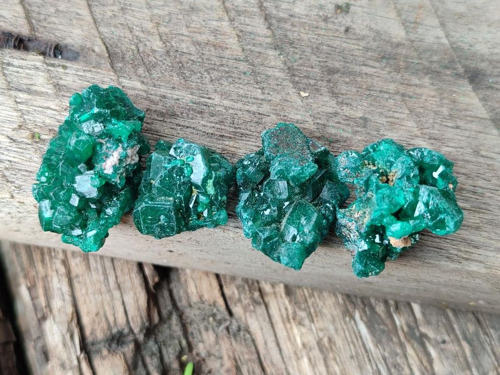 Natural Mini Dioptase Specimens on Dolomite Matrix x 35 From Tantara Mine, Congo - Toprock Gemstones and Minerals 