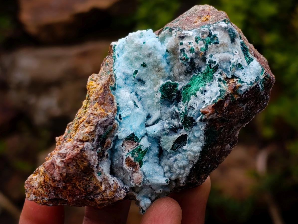 Natural Drusy Coated Chrysocolla with Malachite x 12 From Lupoto Mine, Congo - Toprock Gemstones and Minerals 