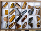 Polished Golden Tigers Eye Tumbled Slices x 24 From Prieska, South Africa - Toprock Gemstones and Minerals 