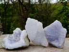 Natural Blue Lace Agate Specimens x 3 From Nsanje, Malawi - Toprock Gemstones and Minerals 
