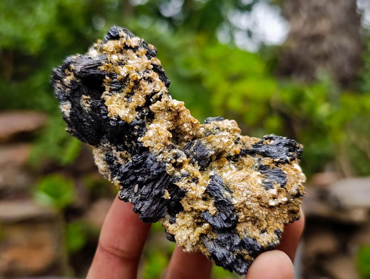 Natural Schorl Black Tourmaline with Vermiculite Mica x 6 From Erongo, Namibia - Toprock Gemstones and Minerals 