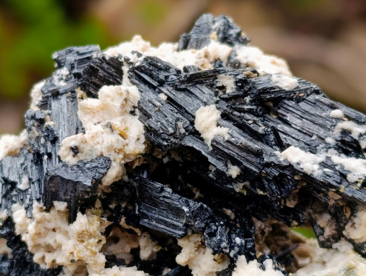 Natural Schorl Black Tourmaline with Vermiculite Mica x 6 From Erongo, Namibia - Toprock Gemstones and Minerals 