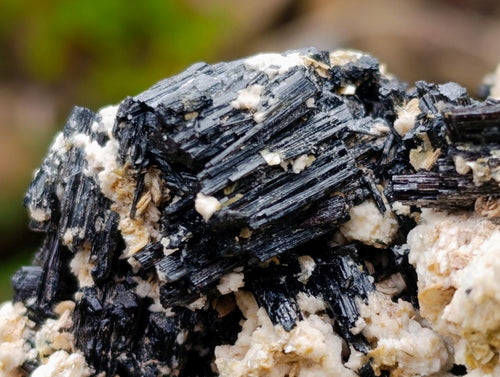 Natural Schorl Black Tourmaline with Vermiculite Mica x 6 From Erongo, Namibia - Toprock Gemstones and Minerals 