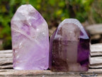 Polished Window Amethyst Crystals x 12 From Akansobe, Madagascar - Toprock Gemstones and Minerals 