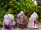Polished Window Amethyst Crystals x 12 From Akansobe, Madagascar - Toprock Gemstones and Minerals 