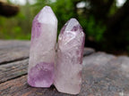 Polished Window Amethyst Crystals x 12 From Akansobe, Madagascar - Toprock Gemstones and Minerals 