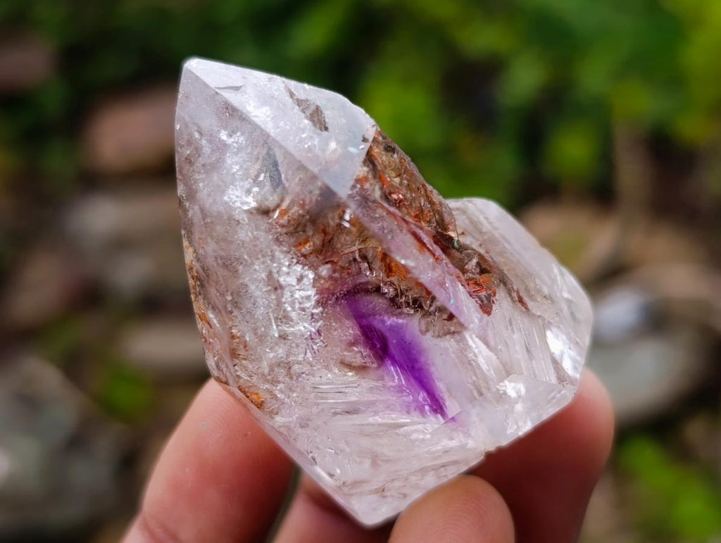 Polished Window Amethyst Crystals x 12 From Akansobe, Madagascar - Toprock Gemstones and Minerals 
